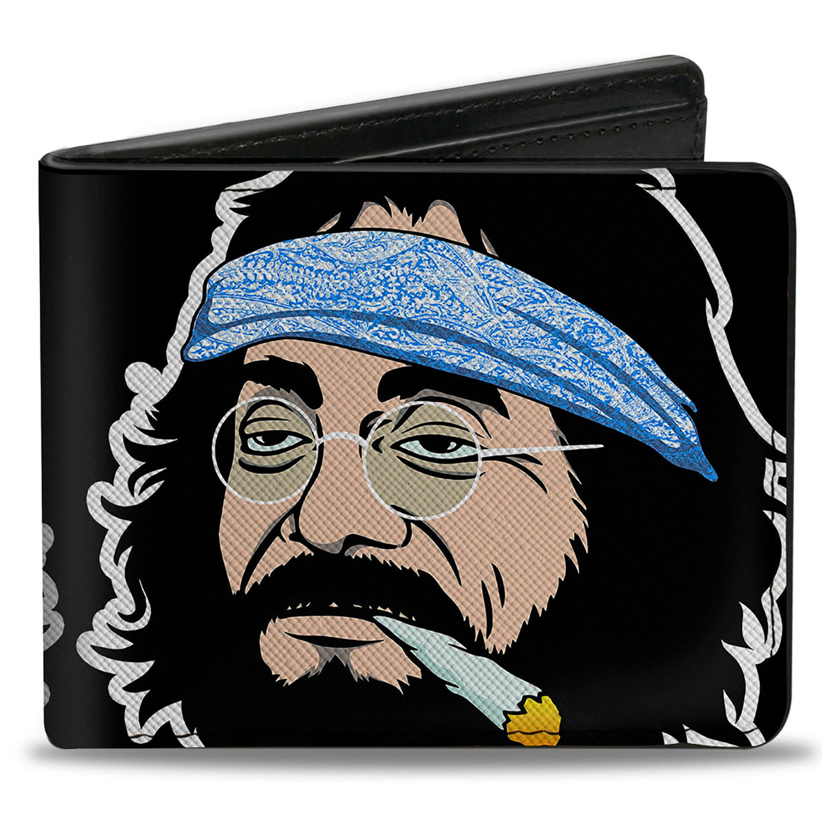 Bi-Fold Wallet - Homies in Dreamland Cheech and Chong Smoking Pose Black