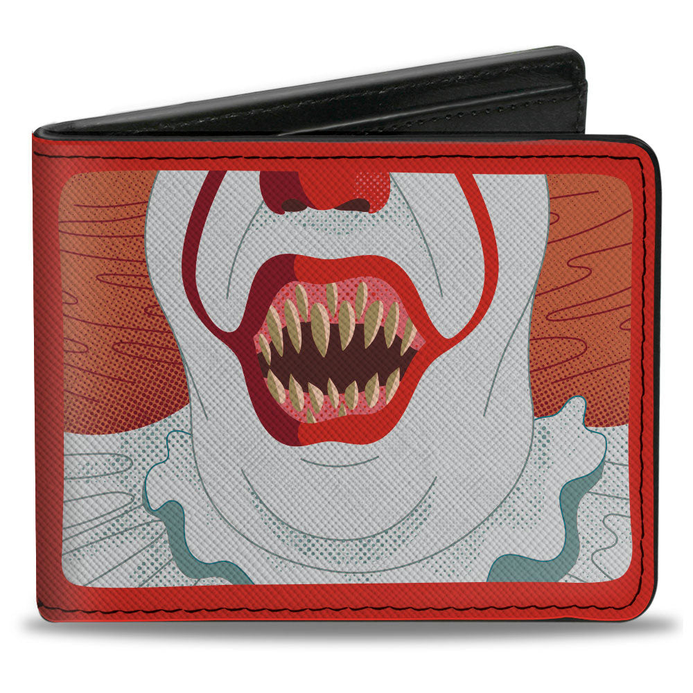 Bi-Fold Wallet - IT Chapter Two Pennywise Smile Close-Up + Title Logo Red/White