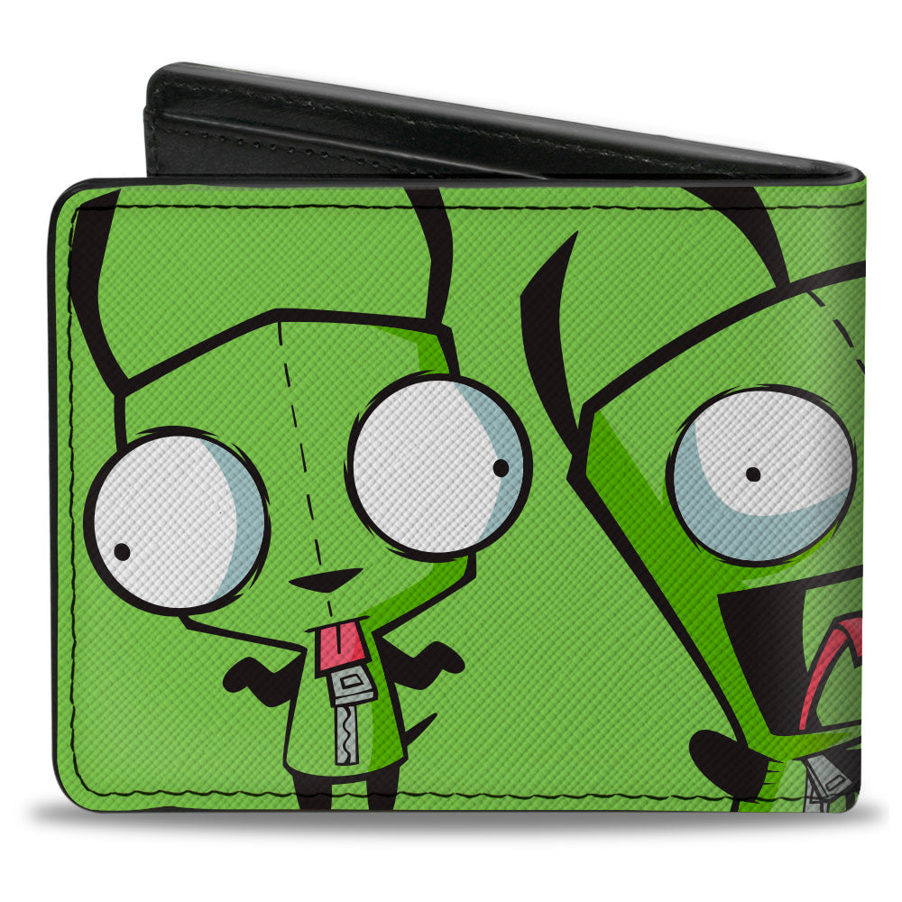 Bi-Fold Wallet - Invader Zim GIR Poses Green