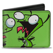 Bi-Fold Wallet - Invader Zim GIR Poses Green