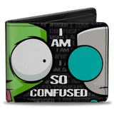 Bi-Fold Wallet - Invader Zim/Robot CLOSE-UP I AM SO CONFUSED