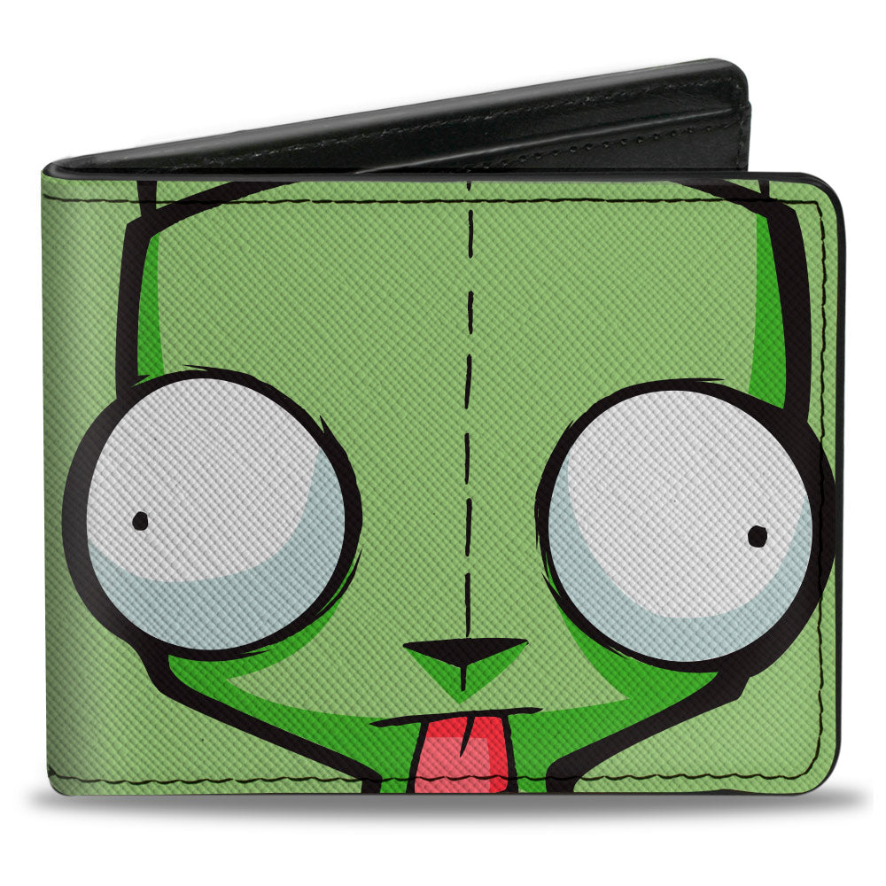 Bi-Fold Wallet - Invader Zim GIR Face Close-Up Greens