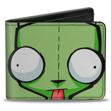 Bi-Fold Wallet - Invader Zim GIR Face Close-Up Greens