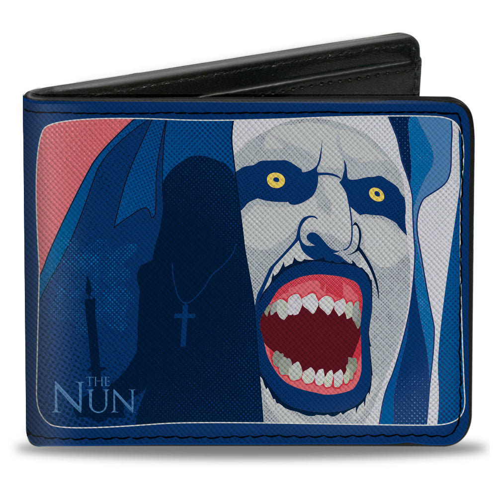 Bi-Fold Wallet - The Nun Screaming Nun Pose and Title Logo Blues