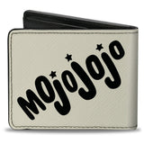 Bi-Fold Wallet - The Powerpuff Girls Mojo Jojo Pose and Text Ivory/Blues