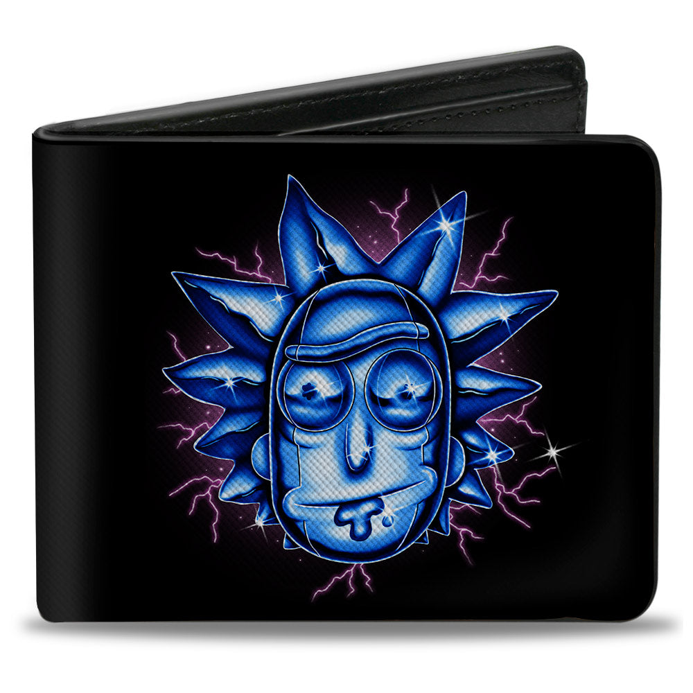 Bi-Fold Wallet - Rick and Morty Electric Faces Black/Blues