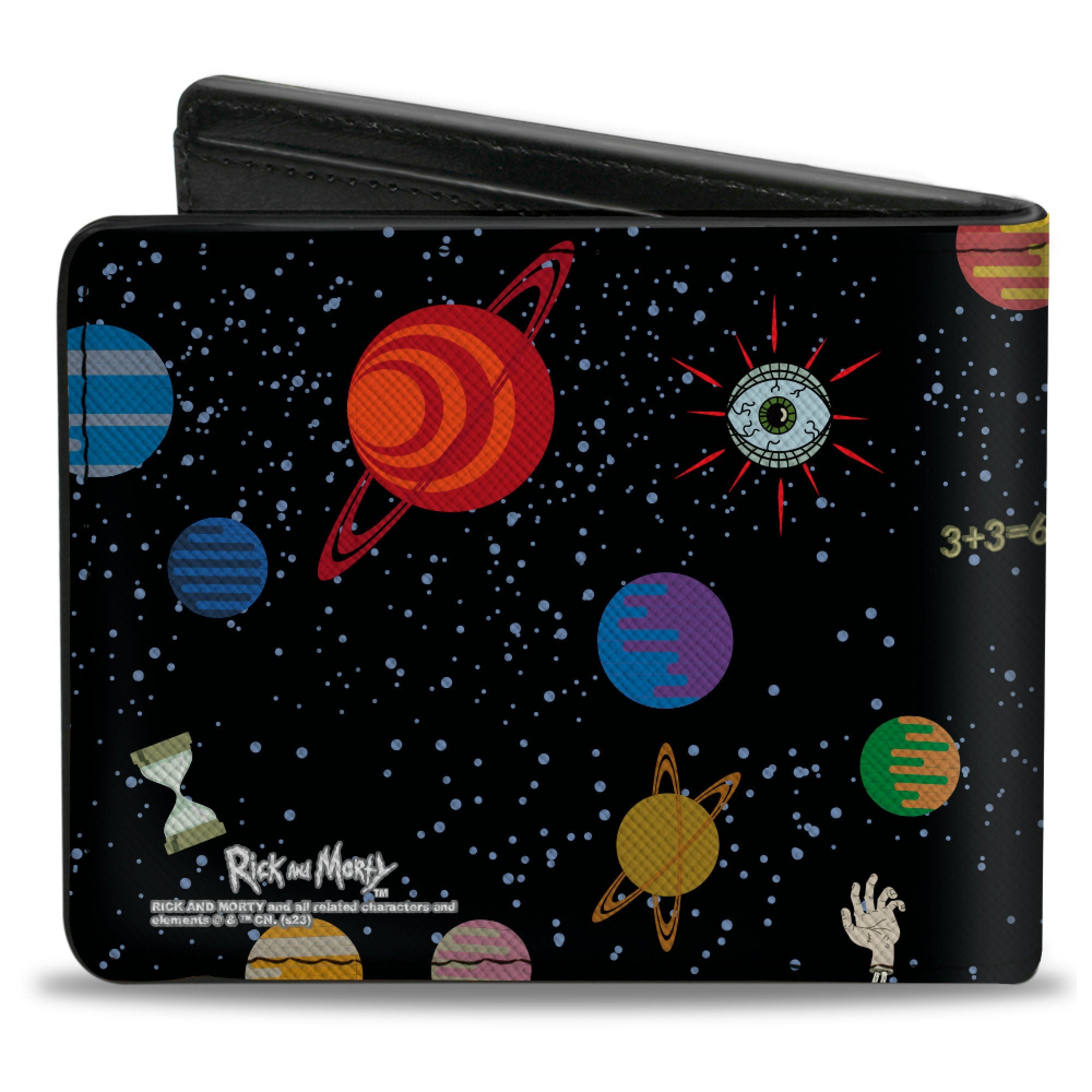 Bi-Fold Wallet - Rick and Morty Spaceship Silhouette Multi Color