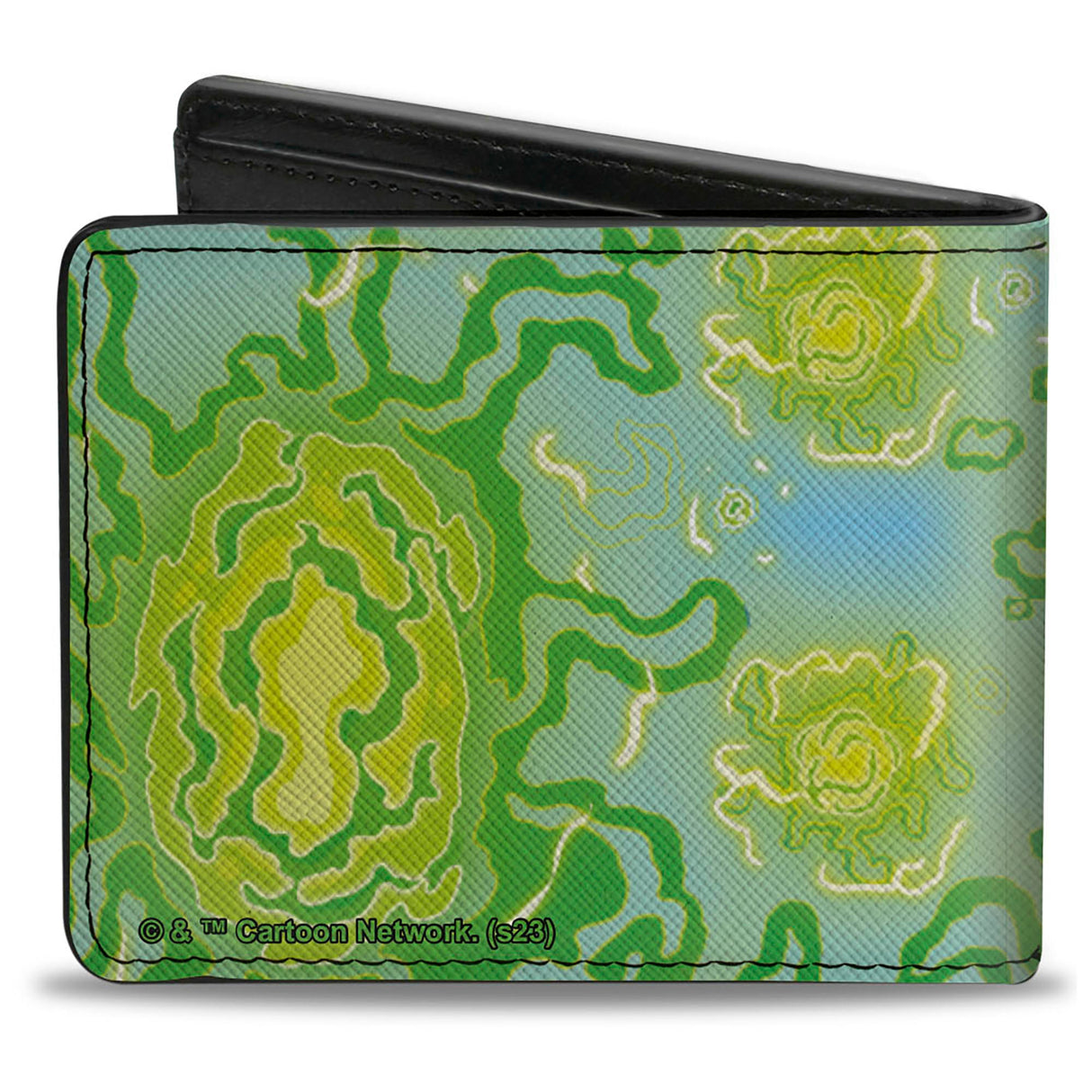 Bi-Fold  Wallet - Rick and Morty Portal Gun and Portals Blue/Greens