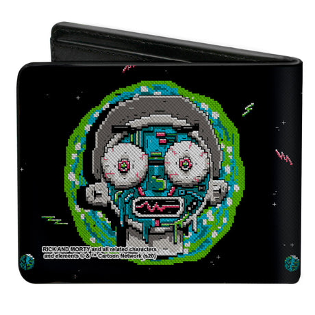 Bi-Fold Wallet - Rick and Morty 8-Bit Faces