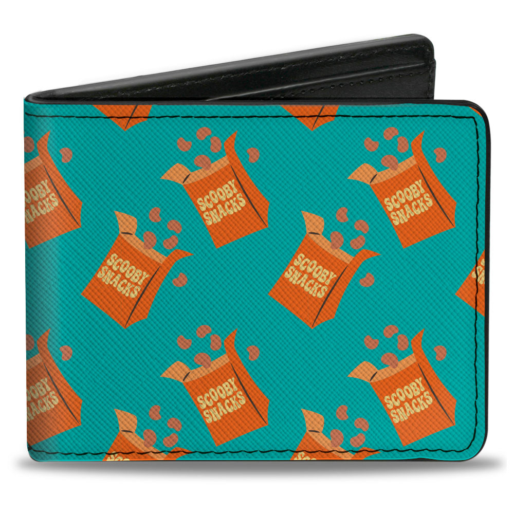 Bi-Fold Wallet - Scooby Doo Scooby Snacks Box Collage Blue