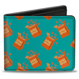 Bi-Fold Wallet - Scooby Doo Scooby Snacks Box Collage Blue