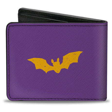 Bi-Fold Wallet - Scooby Doo Scared Pose RUH ROH RAGGY Purple/Yellow