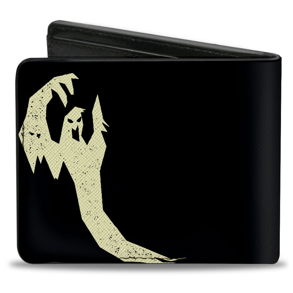 Bi-Fold Wallet - Scooby Doo Shaggy Scared GHOST! Pose Black