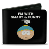 Bi-Fold Wallet - South Park Cartman and Heidi I'M WITH Quotes Black/White