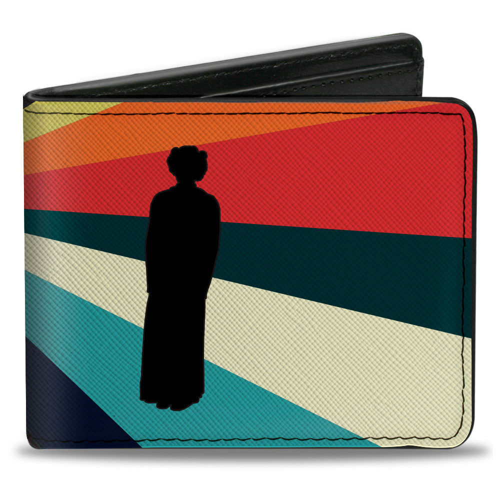 Bi-Fold Wallet - Star Wars R2-D2 Princess Leia Hologram Scene Black/White/Multi Color