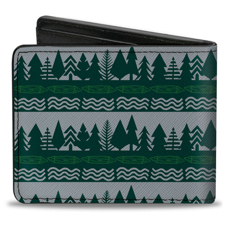 Bi-Fold Wallet - Star Wars WICKET Pose and Tree Stripe Greens