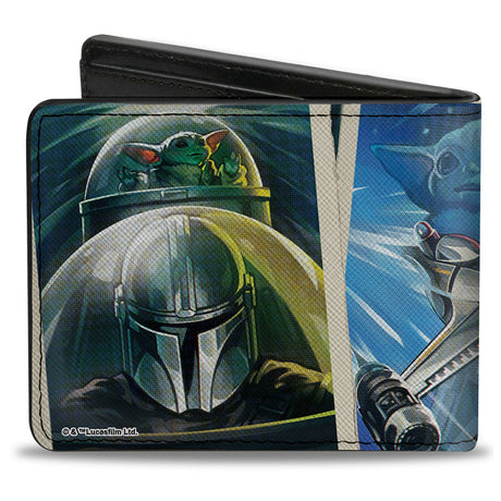 Bi-Fold Wallet - Star Wars The Mandalorian and Grogu Pose Blocks