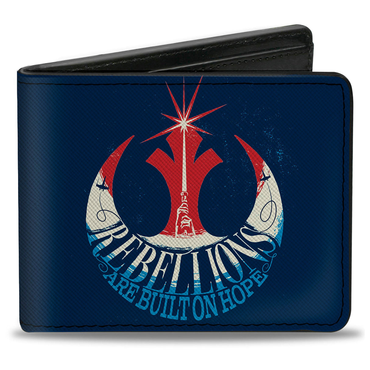 Bi-Fold Wallet - Star Wars Rebel Alliance Americana REBELLIONS ARE BUILT ON HOPE Blues/Red/White