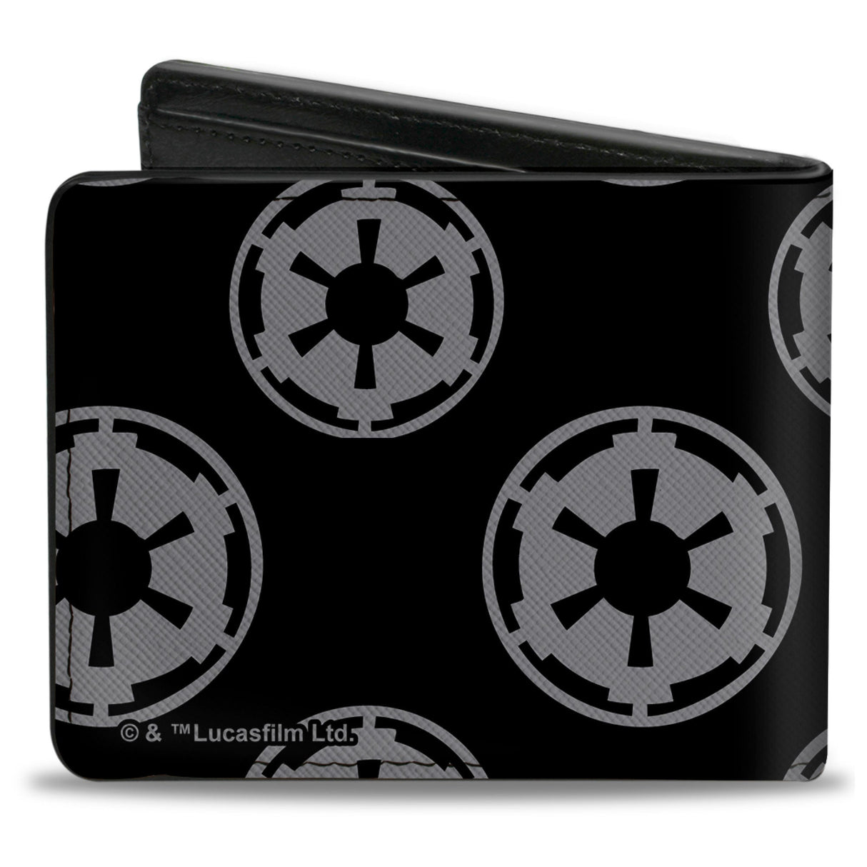 Bi-Fold Wallet - Star Wars Stormtrooper Close-Up Galactic Empire Insignia Black/Gray