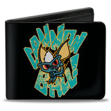 Bi-Fold Wallet - Gremlins Stripe CANNON BALL Pose Black/Yellow/Blues