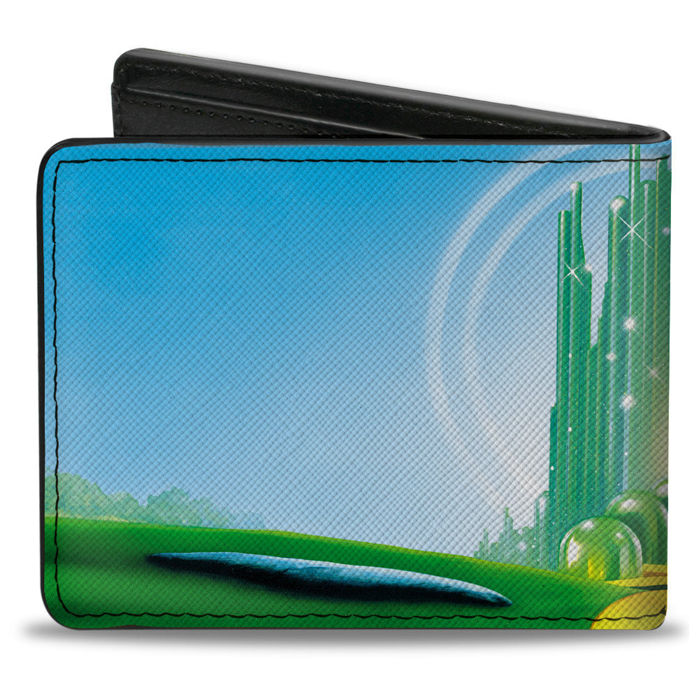 Bi-Fold Wallet - The Wizard of Oz Emerald City Scene Blues/Greens