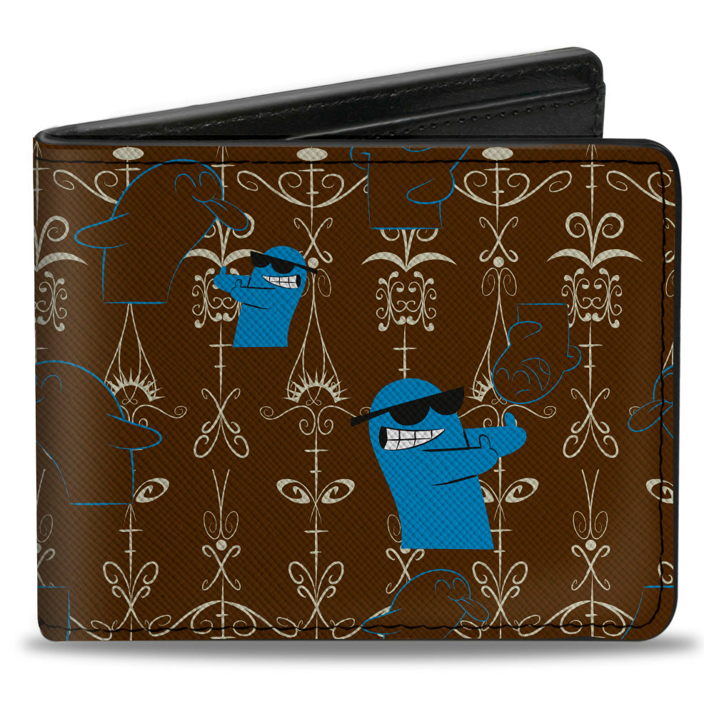 Bi-Fold Wallet - Foster's Home for Imaginary Friends Bloo Poses Black/White