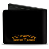 Bi-Fold Wallet - Yellowstone Y Logo + Title Icon Black/Yellow