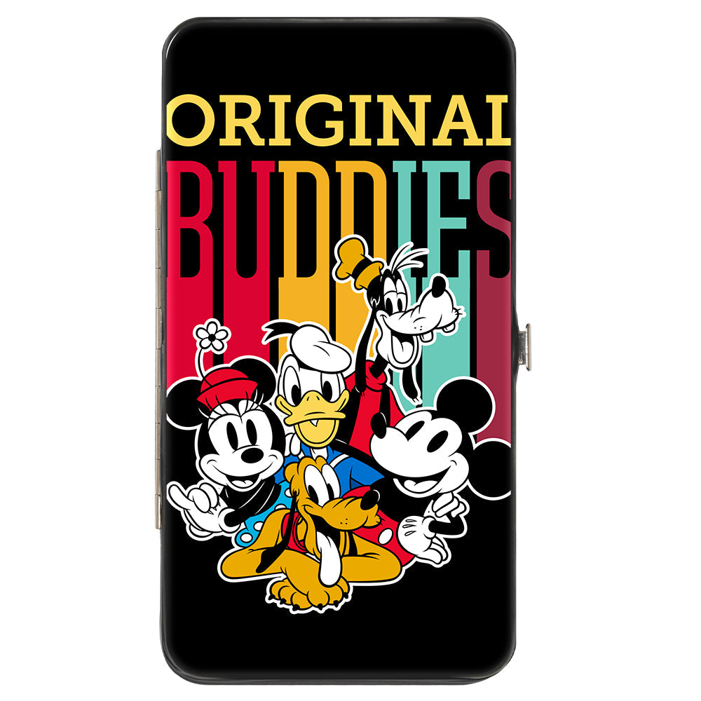 Hinged Wallet - Mickey Mouse and Friends ORIGINAL BUDDIES Group Pose Black/Multi Color