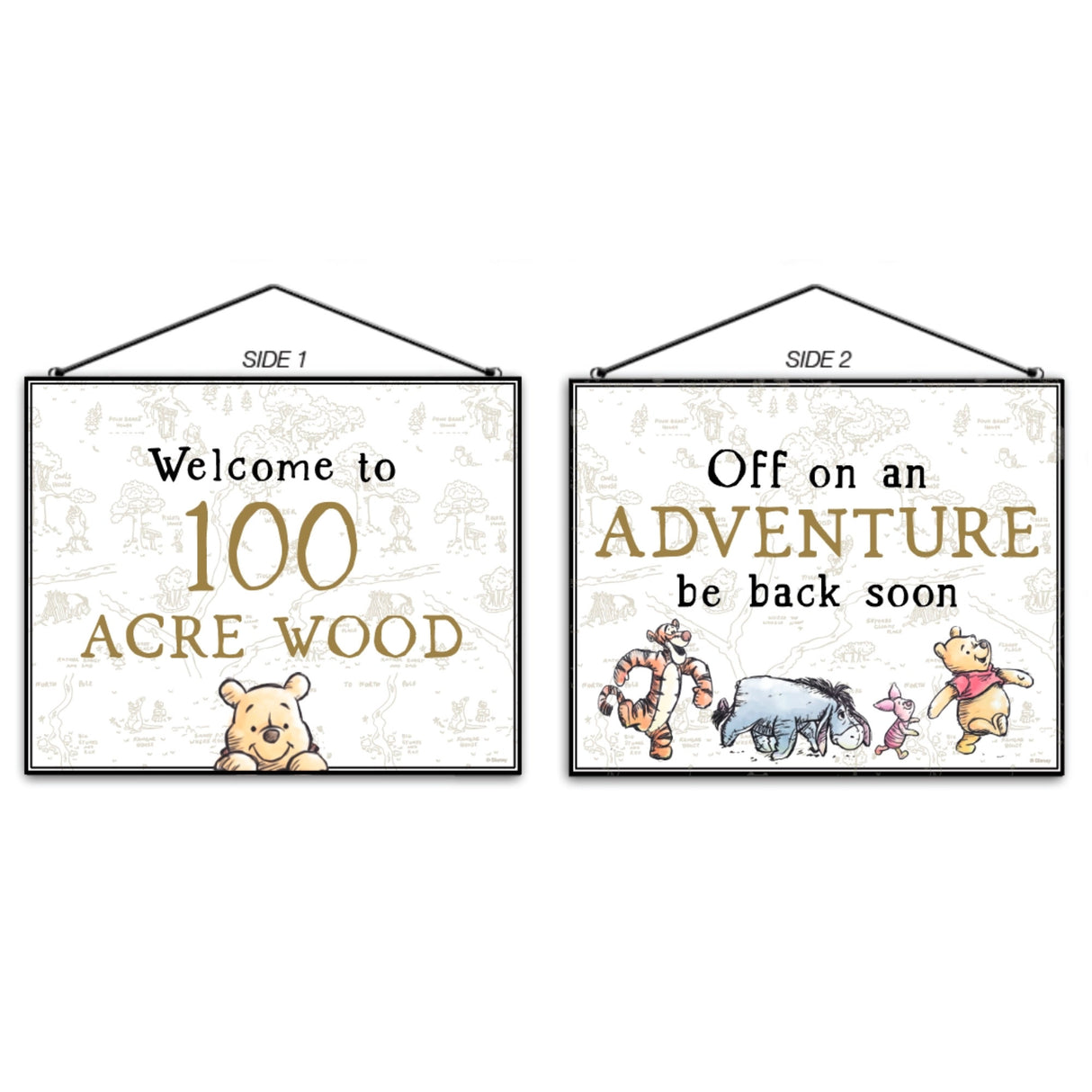 Winnie the Pooh 10”x8” Hanging Reversible Wall Art