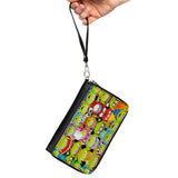 Women's PU Zip Around Wallet Rectangle - Pixar Alien Remix Collage