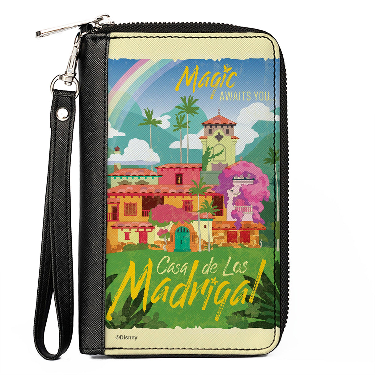 Women's PU Zip Around Wallet Rectangle - Encanto MAGIC AWAITS YOU CASA DE LAS MADRIGAL Village Scene