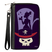 PU Zip Around Wallet Rectangle - The Princess and the Frog Dr. Facilier Tiana Top Hat