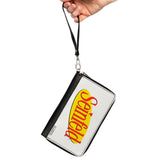 Women's PU Zip Around Wallet Rectangle - SEINFELD Spotlight Logo White Yellow Red