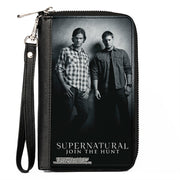 PU Zip Around Wallet Rectangle - SUPERNATURAL Winchster Brothers Black/White