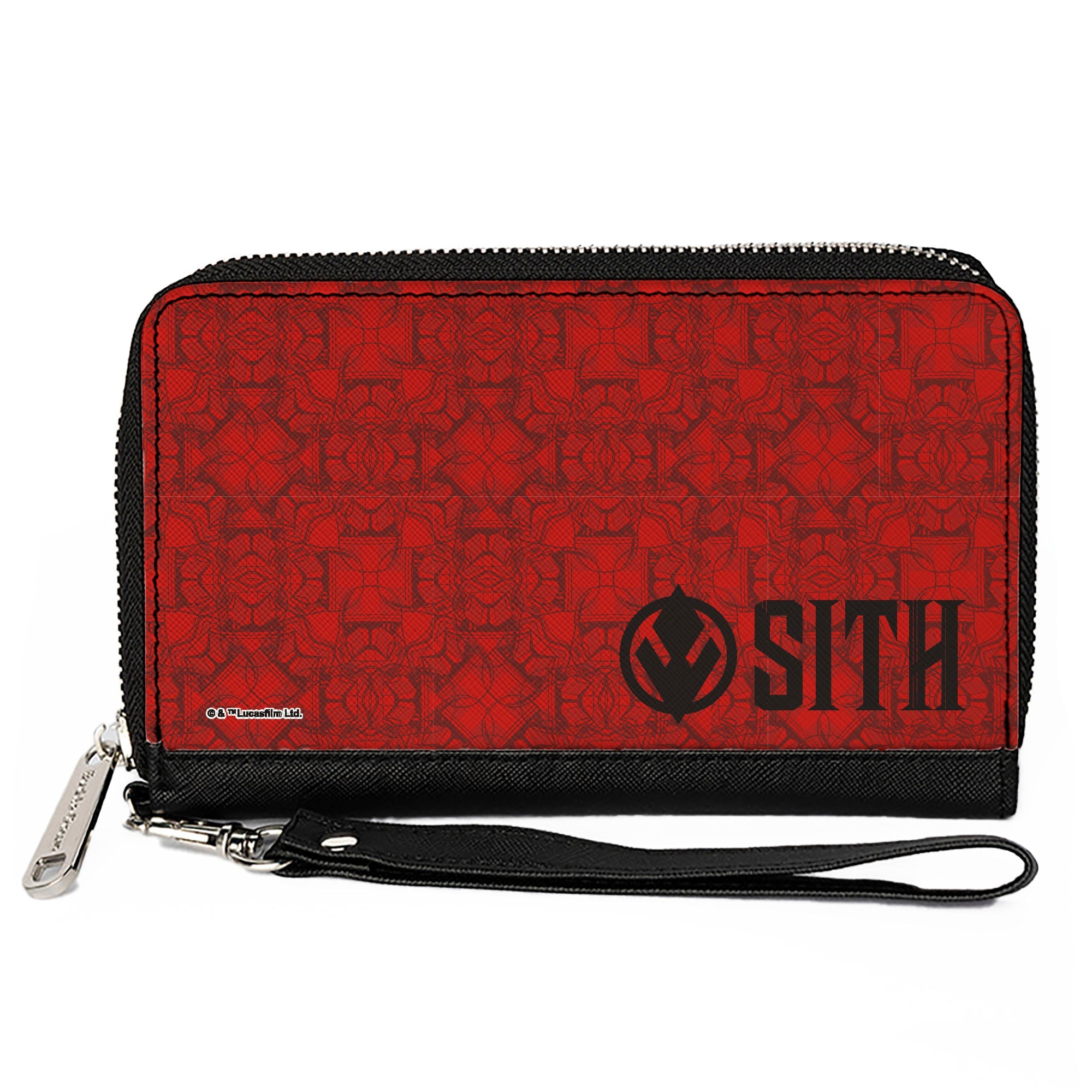 Women's PU Zip Around Wallet Rectangle - Sith Trooper SITH Icon Collage Reds Black