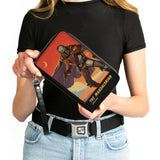 Women's PU Zip Around Wallet Rectangle - THE MANDALORIAN Blaster Action Pose