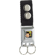 Keychain - Pinocchio CLOSE-UP Full Color Black