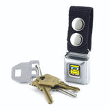 Keychain - Pixelated SpongeBob Nerd Pose Full Color Blue