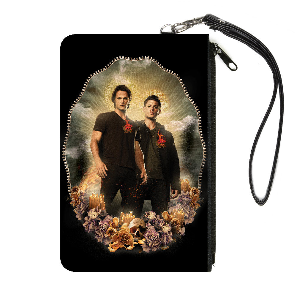 Canvas Zipper Wallet - SMALL - Supernatural Sam and Dean Winchester Saints and Sinners Pose