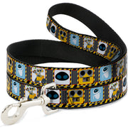 Dog Leash - WALL-E & EVE Pose/Face Hazard Blocks Gray/Yellow/Black