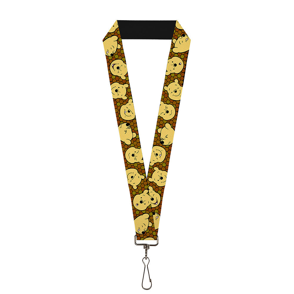 Lanyard - 1.0" - Winnie the Pooh Expressions Honeycomb Black Browns