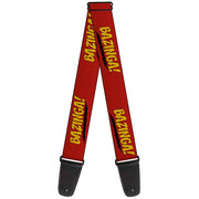 Guitar Strap - BAZINGA! Red Gold Black