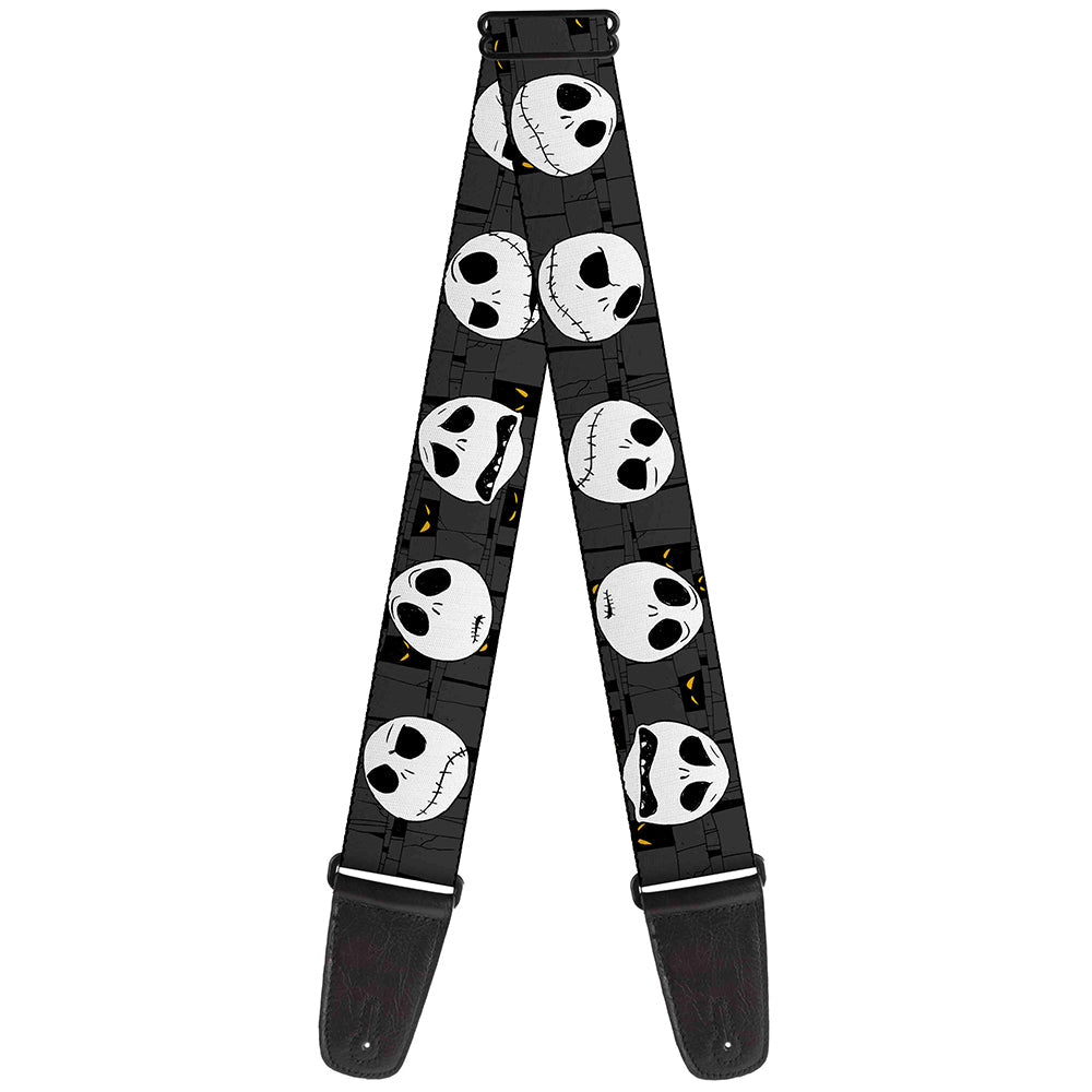 Guitar Strap - Nightmare Before Christmas Jack Expressions Gray