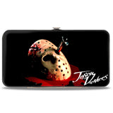 Hinged Wallet - Friday the 13th the Final Chapter JASON VORHEES Mask Black Red White