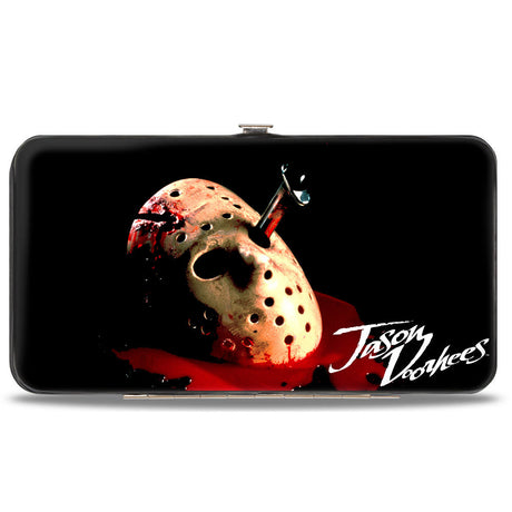 Hinged Wallet - Friday the 13th the Final Chapter JASON VORHEES Mask Black Red White