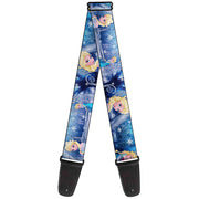 Guitar Strap - Frozen Elsa the Snow Queen Poses Snowflakes