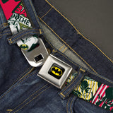 Batman Full Color Black Yellow Seatbelt Belt - Batman Caped Crusader Webbing