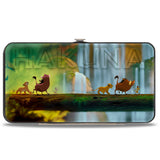 Hinged Wallet - The Lion King HAKUNA MATATA Simba Pumbaa Timon Growing Up Poses Moonlight Scene