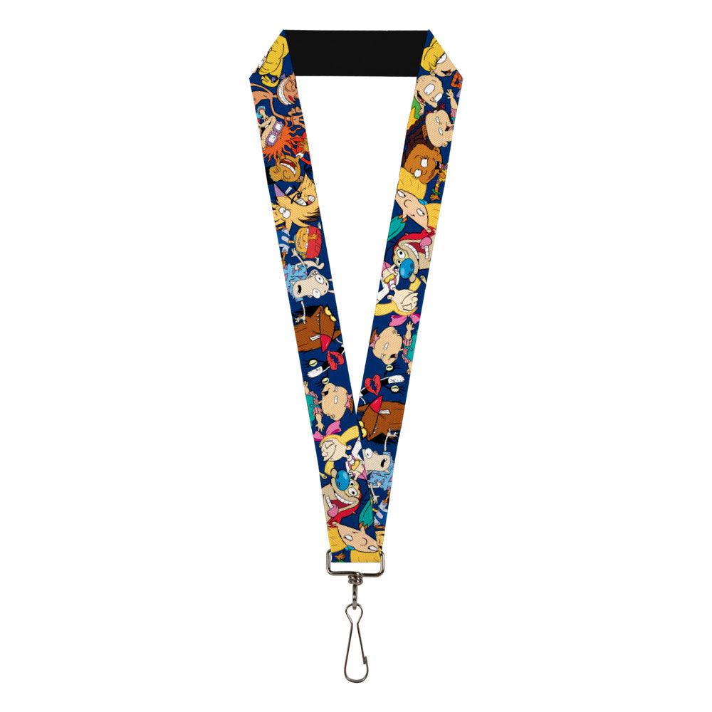 Lanyard - 1.0" - Nick 90's Rewind 16-Character Poses Navy Blue