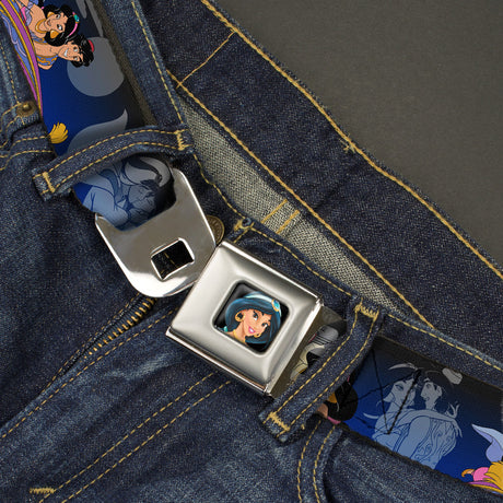 Jasmine CLOSE-UP Full Color Seatbelt Belt - Aladdin & Jasmine Scenes Webbing